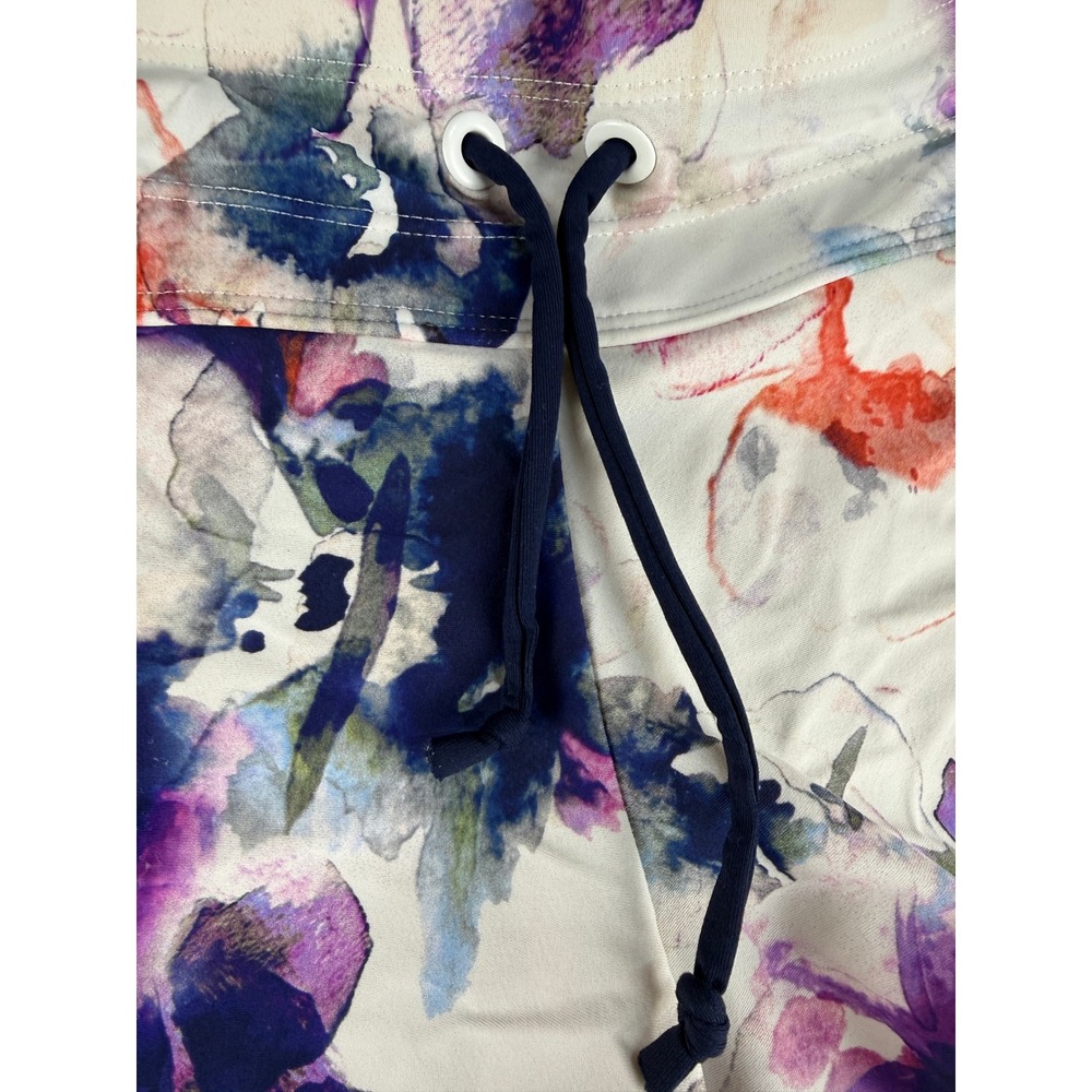 Athleta Womens Watercolor Floral Board Shorts Purple White Size S Swim Shorts - Picture 9 of 10